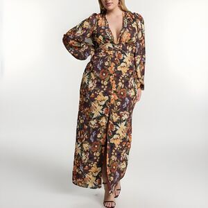 showpo lorelei midi dress Showpo. | Dresses | Showpo Lorelei Maxi Dress V Neck Balloon Sleeve Dress In Harvest Floral